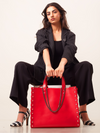 Red Globe Trotter Vegan Tote