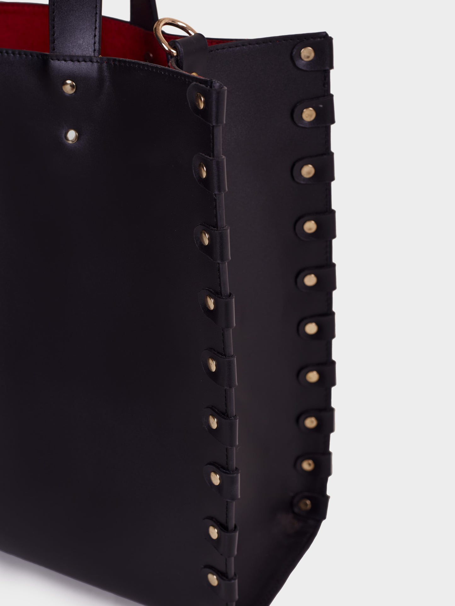 Black Globe Trotter Leather Tote