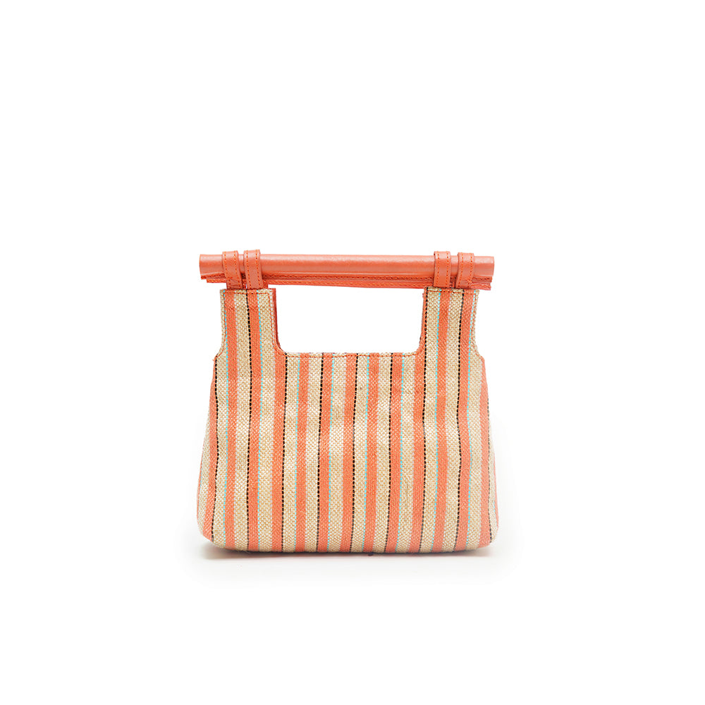 Ivy a l'orange Raffia Clutch