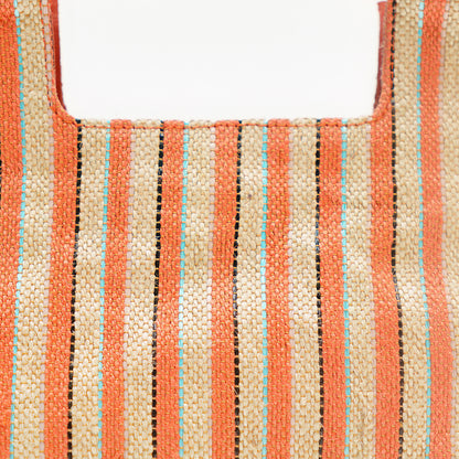 Ivy a l'orange Raffia Clutch