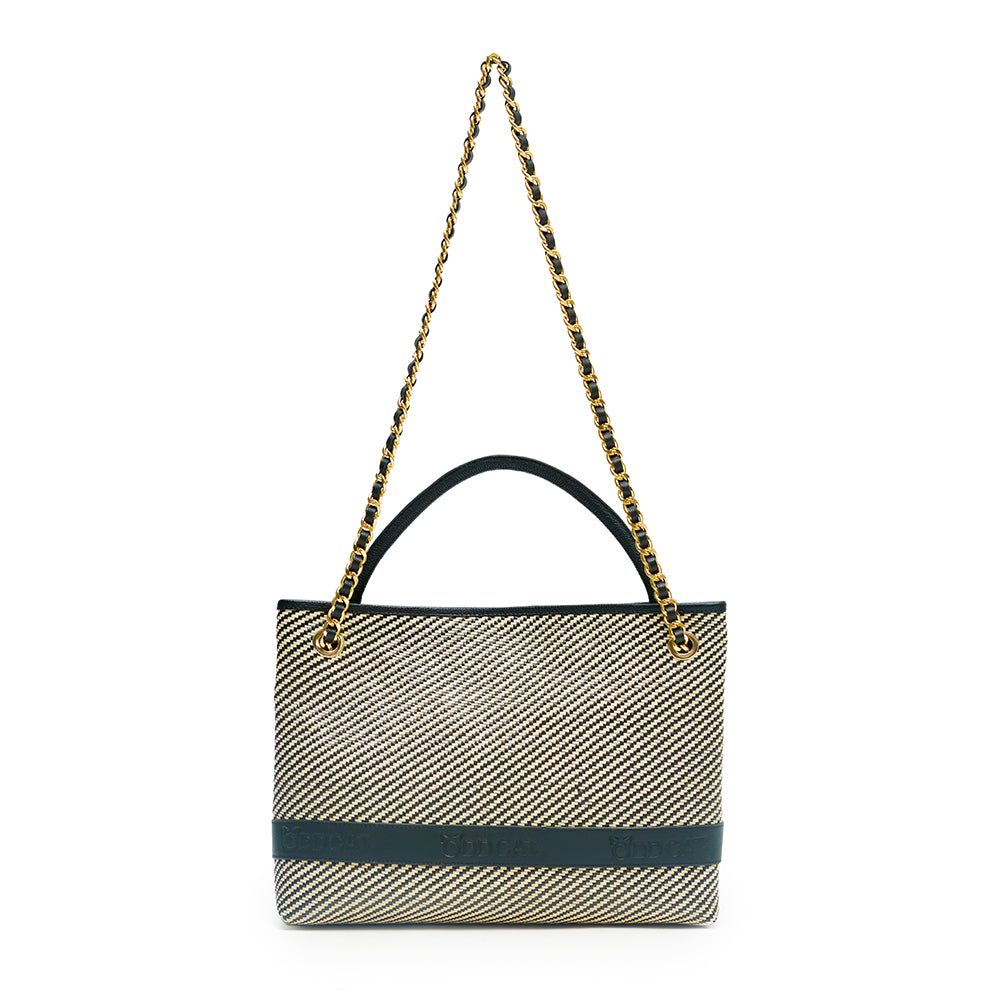 Uptown Raffia Tote Bag