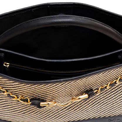 Uptown Raffia Tote Bag