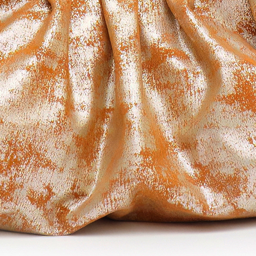 Foiled Leather Mustard Gold Party Clutch