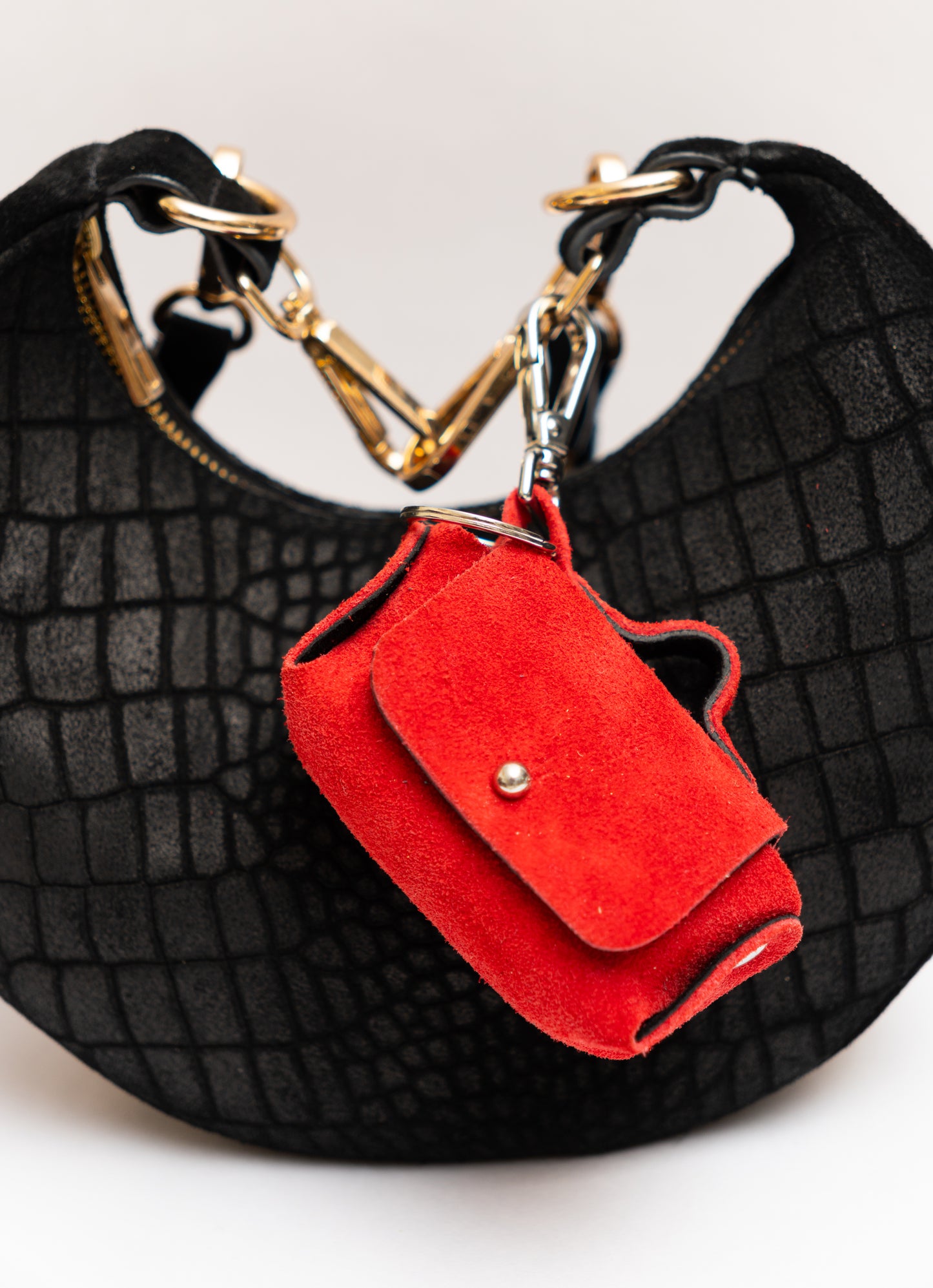 Red Suede Coin Purse