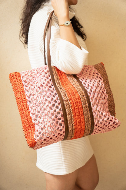 Barbie Raff Natural Raffia Tote