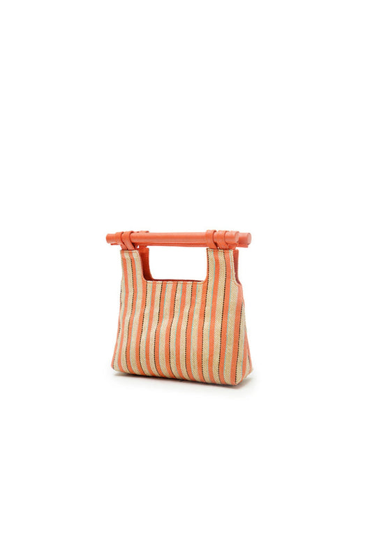Ivy a l'orange Raffia Clutch
