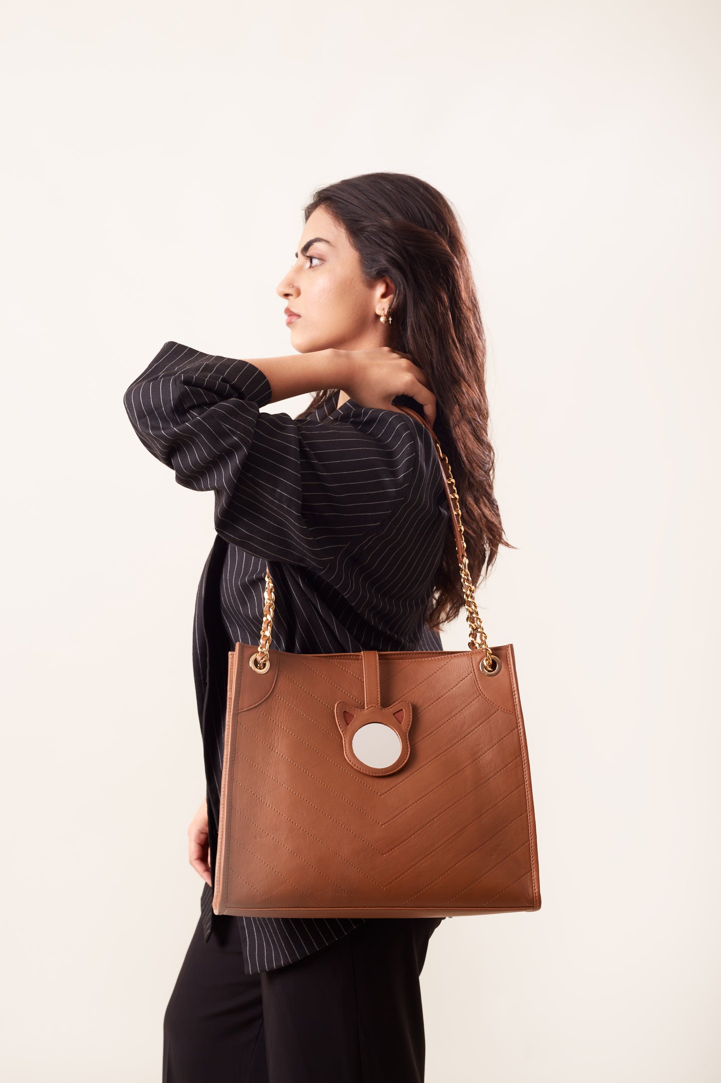 Magnet T Leather Tan Tote