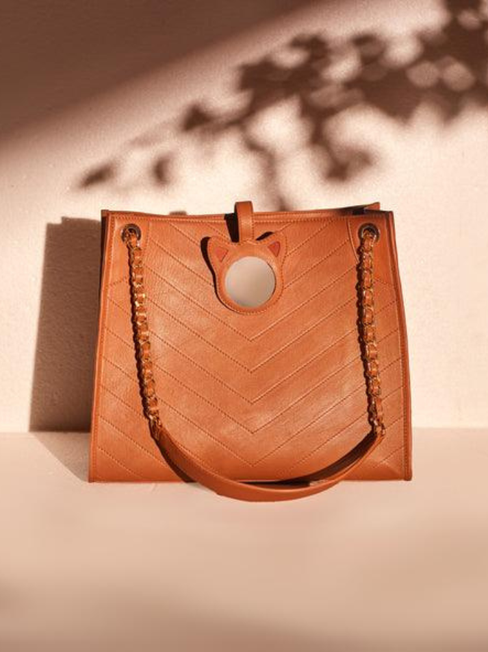 Magnet T Leather Tan Tote