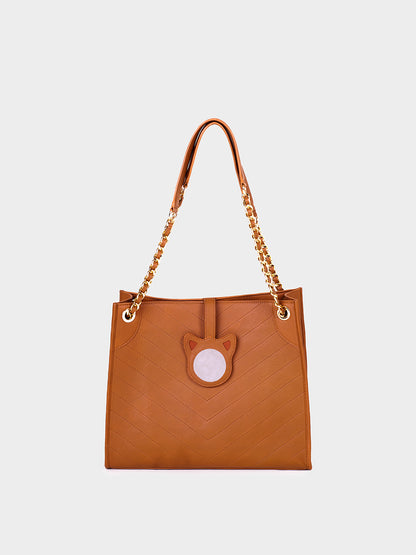Magnet T Leather Tan Tote