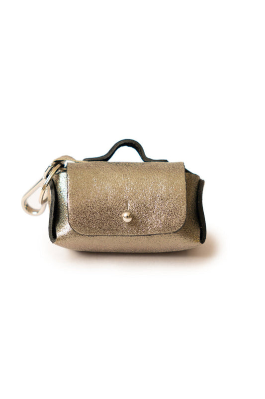 Silver Foiled Leather Coin Purse