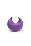 Purple Leather Moon Clutch & Crossbody Bag