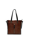 Embossed Brown Superwoman Leather Tote