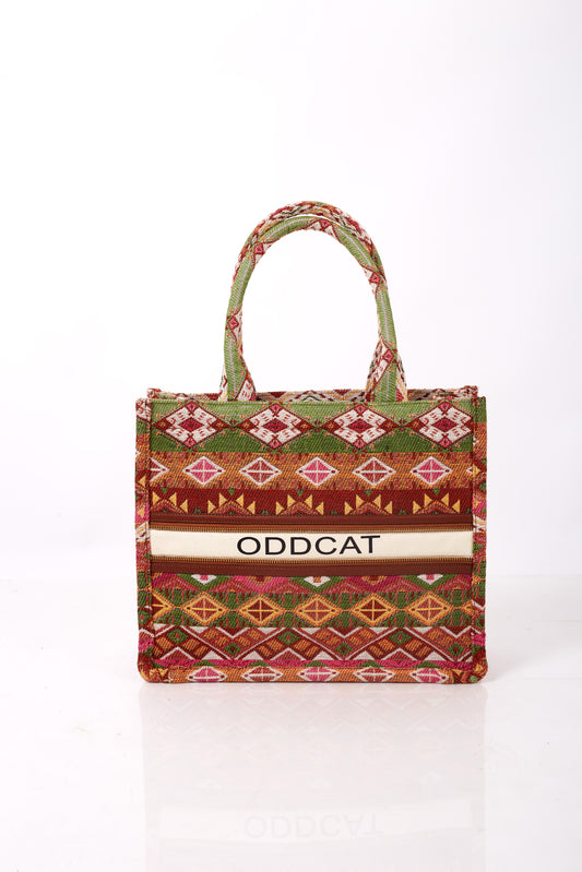 Miss Gifted Jacquard Boho Tote