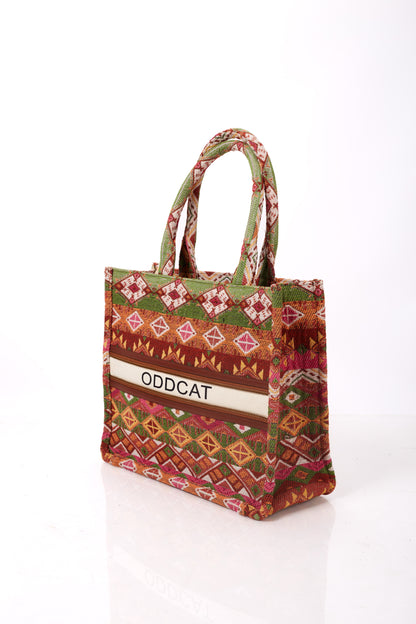 Miss Gifted Jacquard Boho Tote