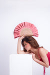Baby Pink Frill Leather Oddbeat Clutch